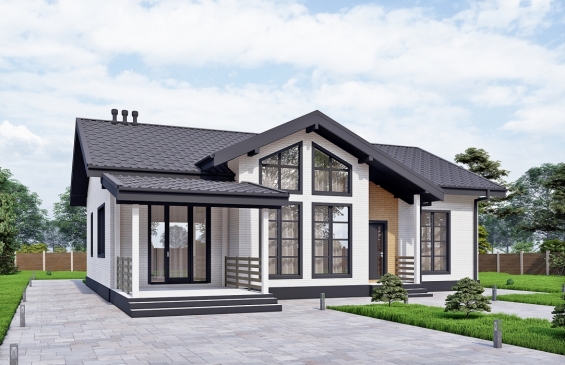 Одноэтажный дом с тремя спальнями и вторым светом. Rg6568